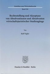 Rechtsstellung und Akzeptanz von Absolventinnen und Absolventen wirtschaftsjuristischer Studiengänge