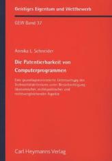 Die Patentierbarkeit von Computerprogrammen