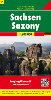 Freytag & Berndt Autokarte Sachsen. Saxony. Saxe; Sassonie
