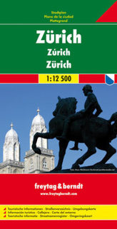 Freytag & Berndt Stadtplan Zürich. Zurich. Zurigo