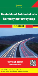 Freytag & Berndt Autokarte Deutschland, Autobahnkarte; Alemania, mapa de autopistas. Duitsland wegenkaart; Germany, motorway map