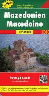 Freytag & Berndt Autokarte Mazedonien. Makedonija. Macedonie. Macedoine. Macedonia