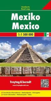 Freytag & Berndt Auto + Freizeitkarte Mexiko, Autokarte 1:1.500.000. Mexico
