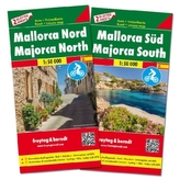 Freytag & Berndt Auto + Freizeitkarte Mallorca Nord und Süd, Set, Autokarten 1:50.000. Freytag & Berndt Road + Leisure Map Major