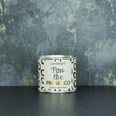 Svíčka Prosecco v plechovce menší 7x7x6cm