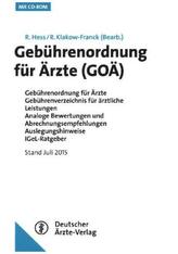 Gebührenordnung für Ärzte (GOÄ), m. CD-ROM