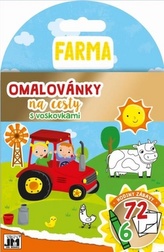 Omalovánky na cesty s voskovkami Farma