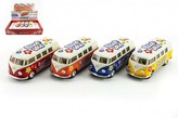 Autobus Kinsmart Volkswagen Classical kov 13cm na zpětné natažení asst 4 barvy - 1 ks