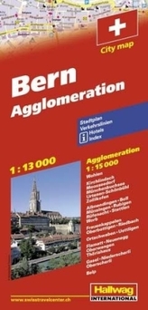 Hallwag CityMap Bern, Agglomeration. Berne, Agglomération