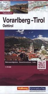 Hallwag Regionalkarte Vorarlberg, Tirol, Osttirol
