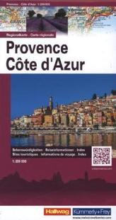 Hallwag Regionalkarte Provence, Côte d'Azur. Hallwag Carte régionale Provence, Côte d' Azur