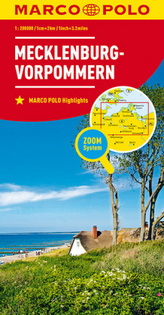 MARCO POLO Karte Mecklenburg-Vorpommern. Mecklenbourg-Poméranie-occidentale