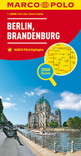 MARCO POLO Karte Berlin, Brandenburg. Berlin, Brandenbourg