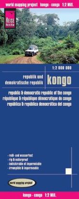 World Mapping Project Republik und Demokratische Republik Kongo. Republic & Democratic Republic of the Congo. République & Répub
