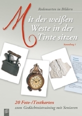 Mit der weißen Weste in der Tinte sitzen, Kartei-Karten. Samml.1