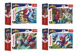 Minipuzzle 54 dílků Spidermanův čas 4 druhy v krabičce 9x6.5x4cm