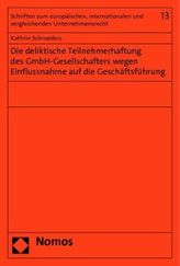 Die deliktische Teilnehmerhaftung des GmbH-Gesellschafters wegen Einflussnahme auf die Geschäftsführung