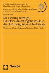 Die Heilung nichtiger Hauptversammlungsbeschlüsse durch Eintragung und Fristablauf