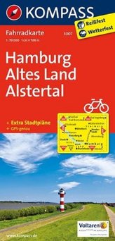Kompass Fahrradkarte Hamburg, Altes Land, Alstertal