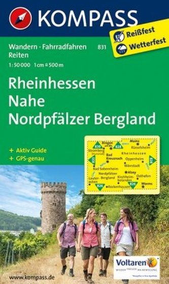 Kompass Karte Rheinhessen, Nahe, Nordpfälzer Bergland Kompass Karte Rheinhessen, Nahe, Nordpfälzer Bergland