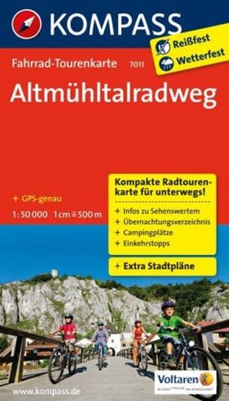 Kompass Fahrrad-Tourenkarte Altmühltalradweg Kompass Fahrrad-Tourenkarte Altmühltalradweg