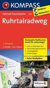 Kompass Fahrrad-Tourenkarte Ruhrtalradweg