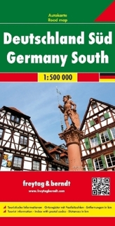 Freytag & Berndt Autokarte Deutschland Süd. Southern Germany. Allemagne du Sud; Germania meridionale