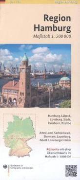 Regionalkarte Region Hamburg