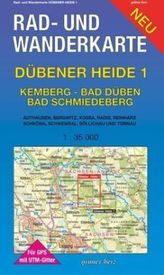 Rad- und Wanderkarte Dübener Heide. Tl.1