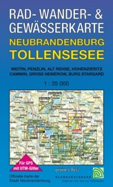 Rad-, Wander- & Gewässerkarte Neubrandenburg - Tollensesee