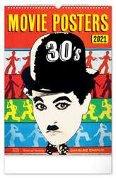 Kalendář 2021 nástěnný: Retro plakáty, 33 × 46 cm