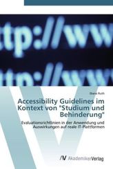 Accessibility Guidelines im Kontext von 'Studium und Behinderung'