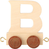 Dřevěný vláček vláčkodráhy abeceda písmeno B
