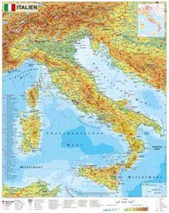 Stiefel Wandkarte Kleinformat Italien physisch Stiefel Wandkarte Kleinformat Italien physisch
