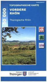 Topographische Karte Thüringen Thüringische Rhön (Vordere Rhön)