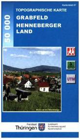 Topographische Karte Thüringen Freizeitkarten, Grabfeld Henneberger Land