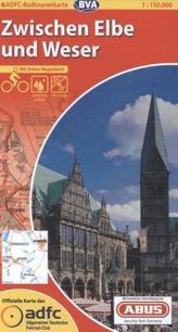 ADFC-Radtourenkarte Zwischen Elbe und Weser