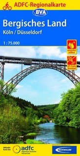 ADFC-Regionalkarte Bergisches Land Köln/Düsseldorf 1:75.000, reiß- und wetterfest, GPS-Tracks Download