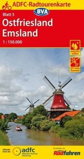 ADFC-Radtourenkarte Ostfriesland / Emsland