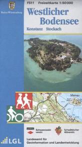 Topographische Freizeitkarte Baden-Württemberg Westlicher Bodensee