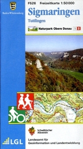 Topographische Freizeitkarte Baden-Württemberg Sigmaringen, Tuttlingen
