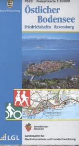 Topographische Freizeitkarte Baden-Württemberg Östlicher Bodensee