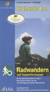 Topographische Landkreiskarte Baden-Württemberg Hohenlohe