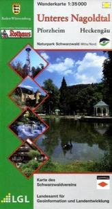 Topographische Wanderkarte Baden-Württemberg Unteres Nagoldtal