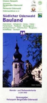 Topographische Freizeitkarte Hessen (1 : 20.000) - Südlicher Odenwald, Bauland