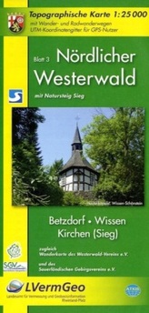 Topographische Karte Rheinland-Pfalz Nördlicher Westerwald. Bl.3