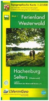 Topographische Karte Rheinland-Pfalz Ferienland Westerwald. Bl.1