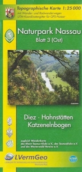 Topographische Karte Rheinland-Pfalz Naturpark Nassau. Bl.3