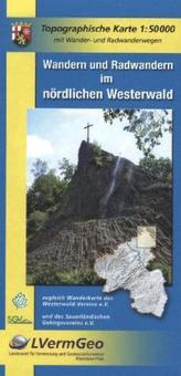 Topographische Karte Rheinland-Pfalz Wandern und Radwandern im Nördlichen Westerwald