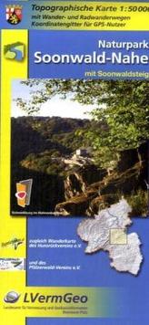 Topographische Karte Rheinland-Pfalz Naturpark Soonwald-Nahe
